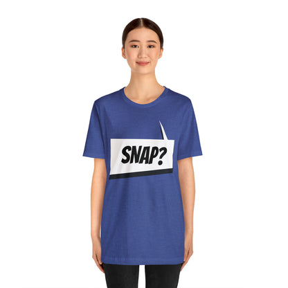 "snap?" Marvel Snap Unisex Jersey Short Sleeve Tee