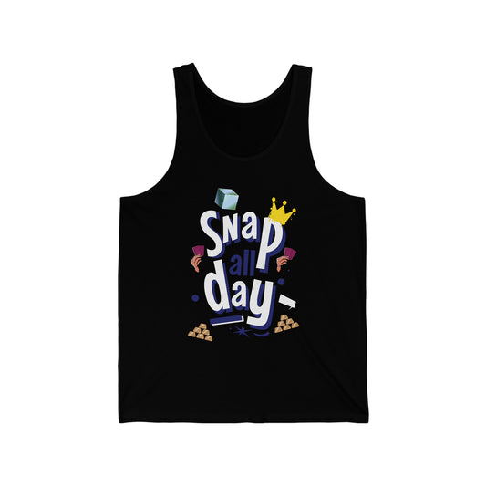 "snap all day" Marvel Snap Unisex Jersey Tank