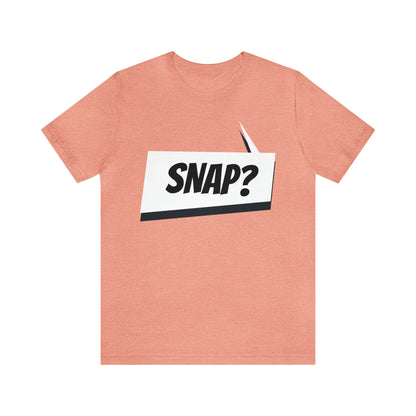 "snap?" Marvel Snap Unisex Jersey Short Sleeve Tee