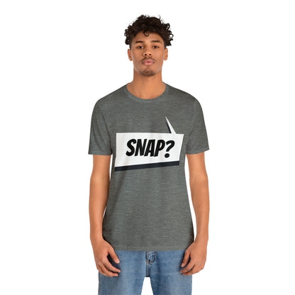 "snap?" Marvel Snap Unisex Jersey Short Sleeve Tee