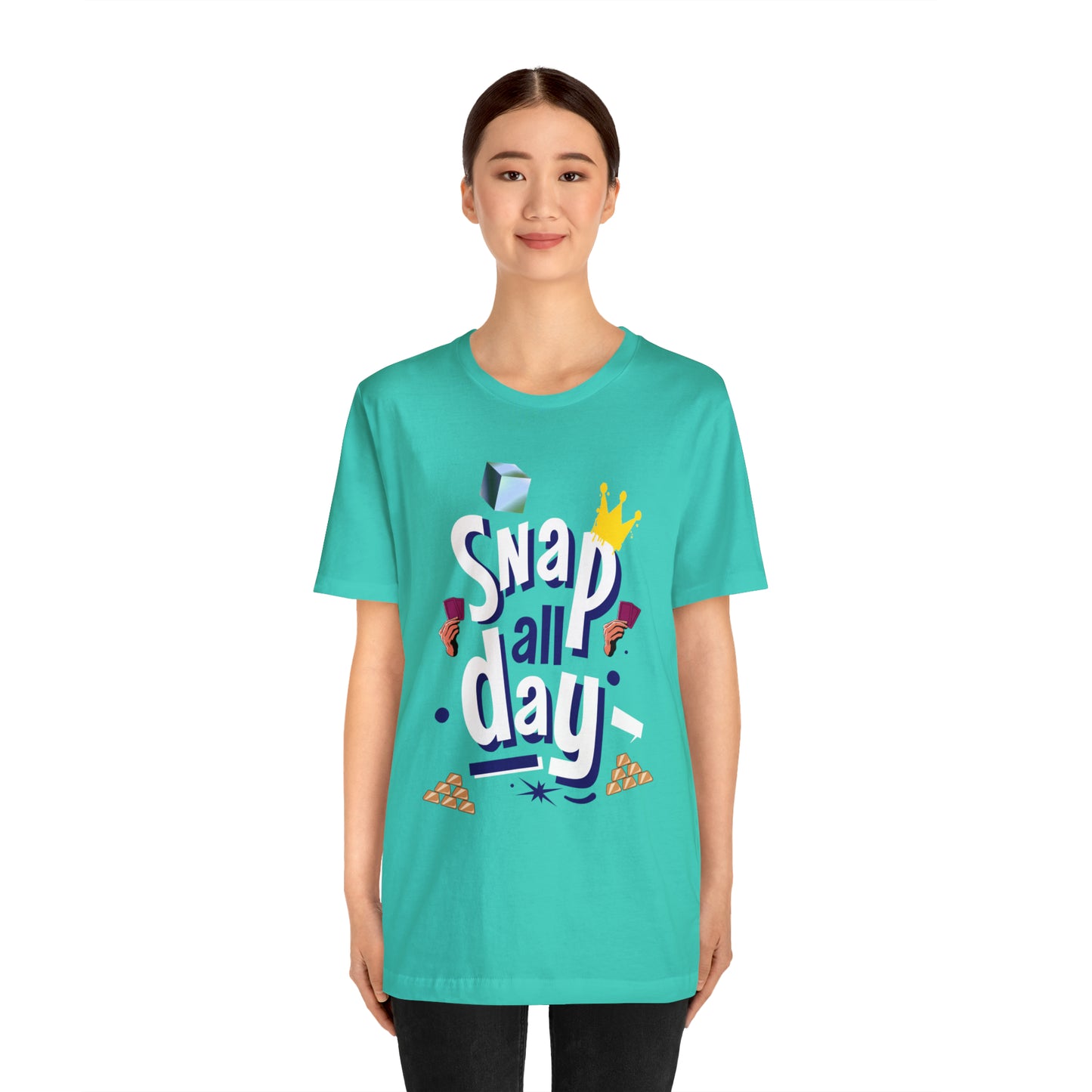 "Snap All Day" Short Sleeve Tee