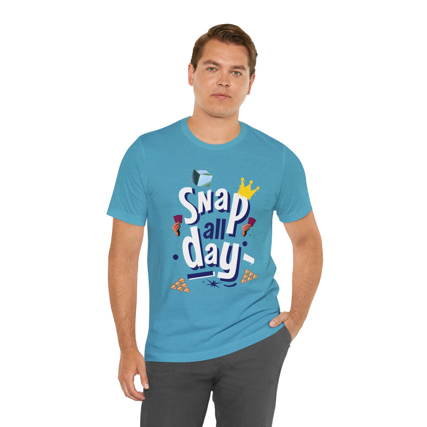 "Snap All Day" Short Sleeve Tee