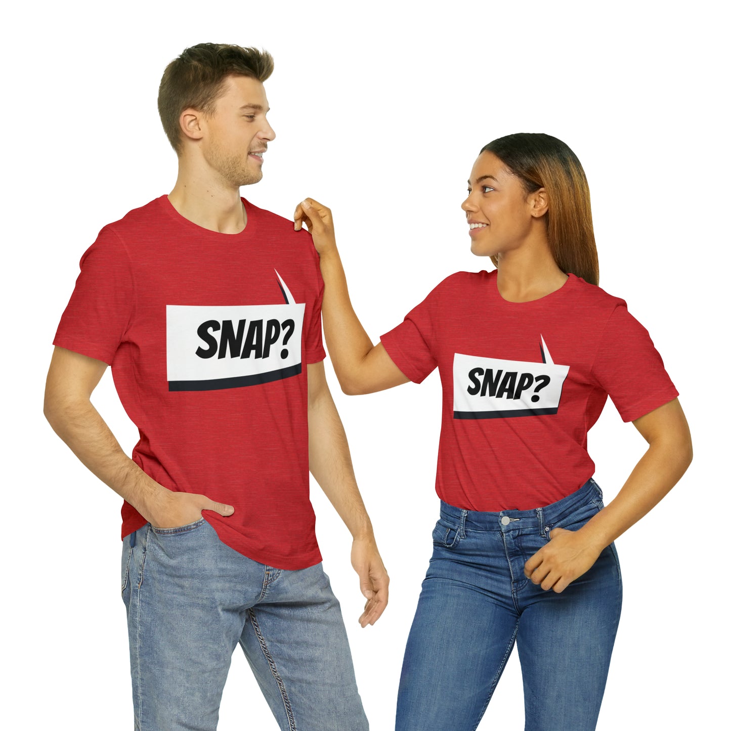 "snap?" Marvel Snap Unisex Jersey Short Sleeve Tee