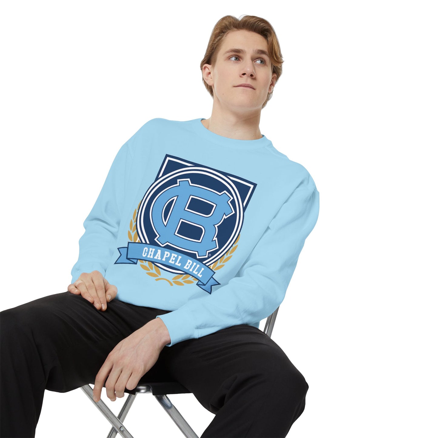 Chic Unisex Garment-Dyed Sweatshirt, Cozy Fall Fashion, Gift for Him/Her, Customizable Apparel, College Spirit Wear, Casual Streetwear