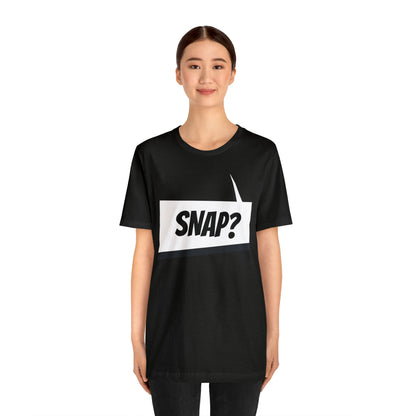 "snap?" Marvel Snap Unisex Jersey Short Sleeve Tee