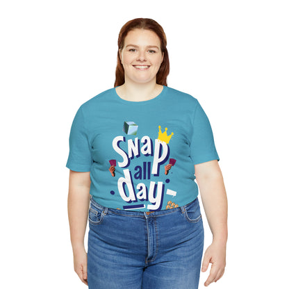 "Snap All Day" Short Sleeve Tee