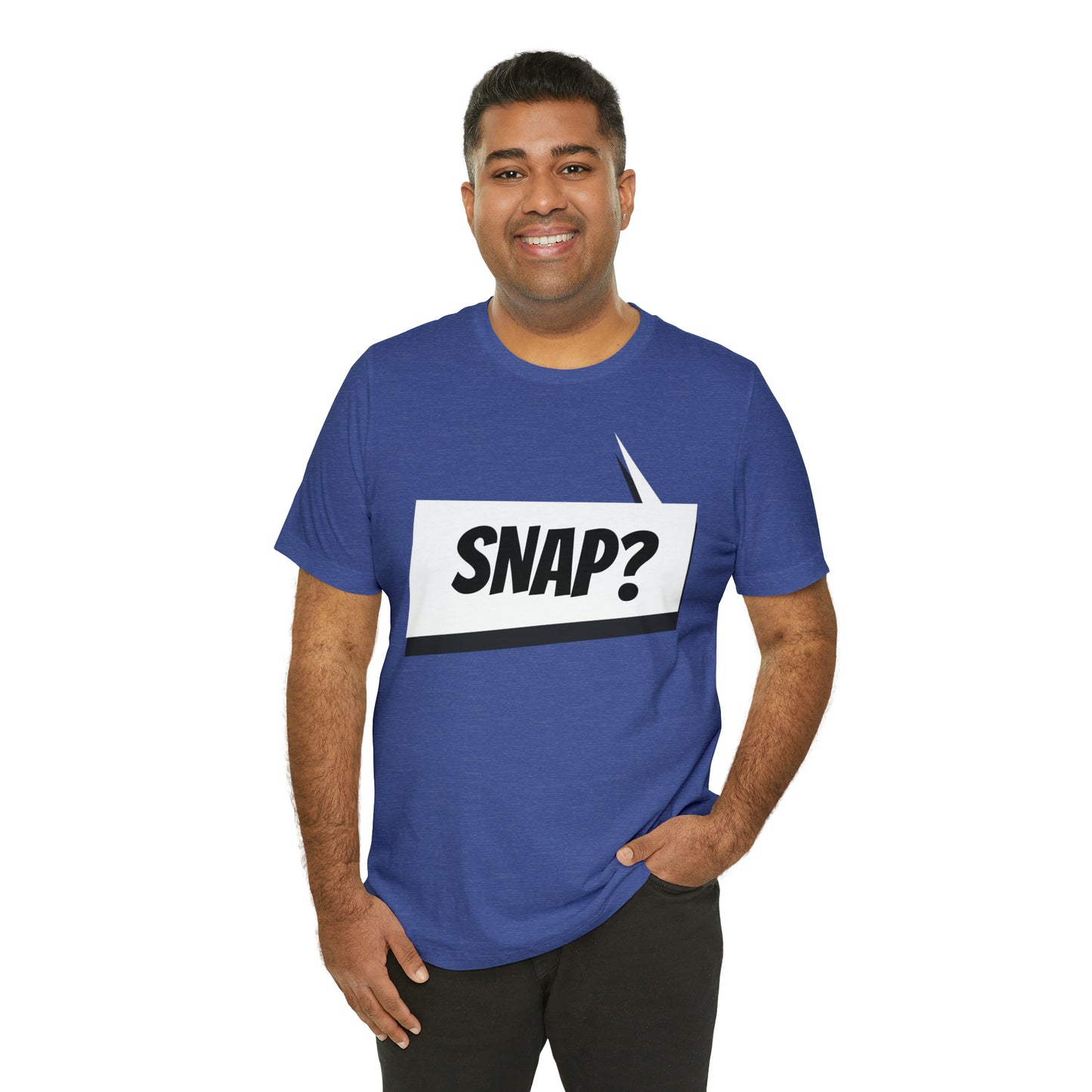 "snap?" Marvel Snap Unisex Jersey Short Sleeve Tee