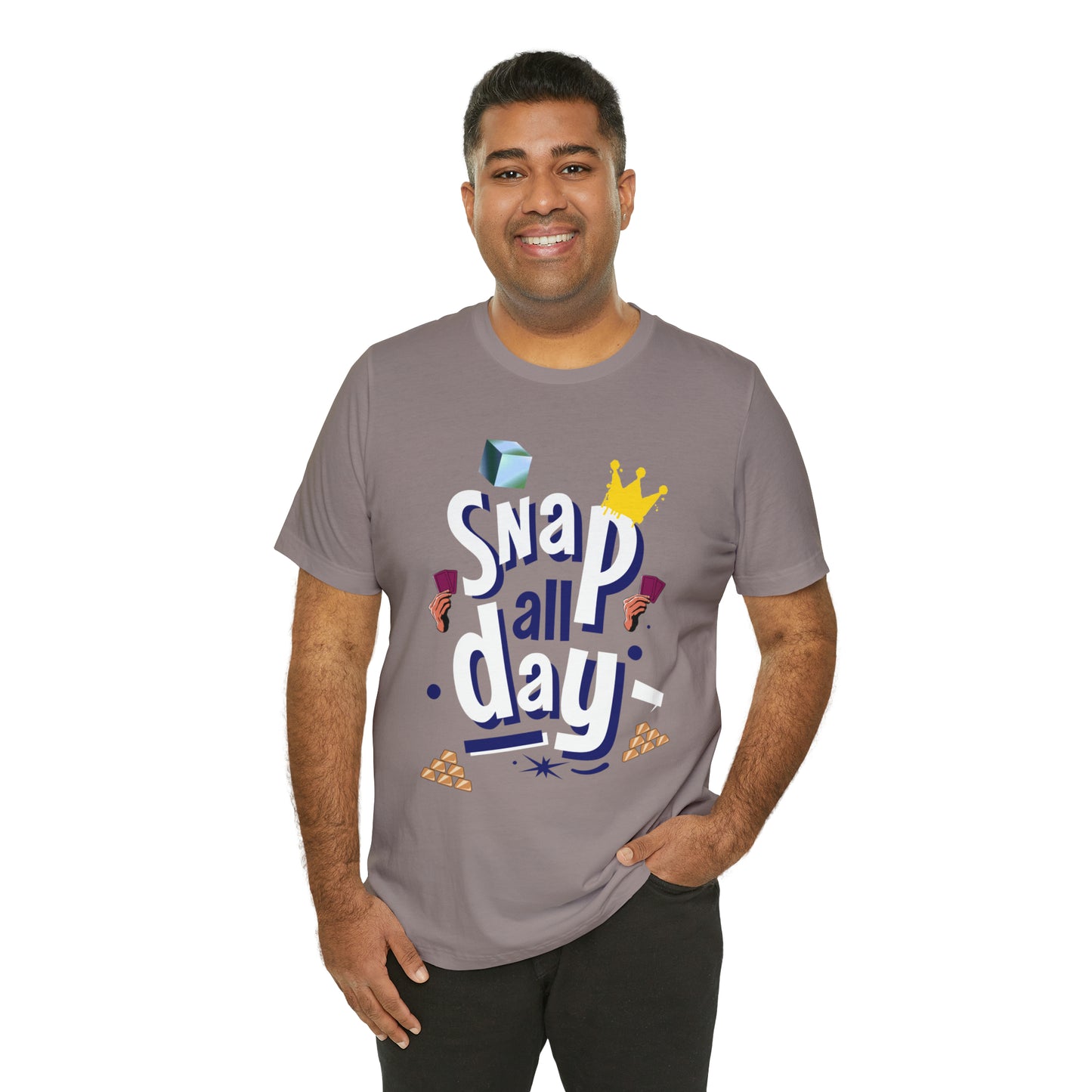 "Snap All Day" Short Sleeve Tee