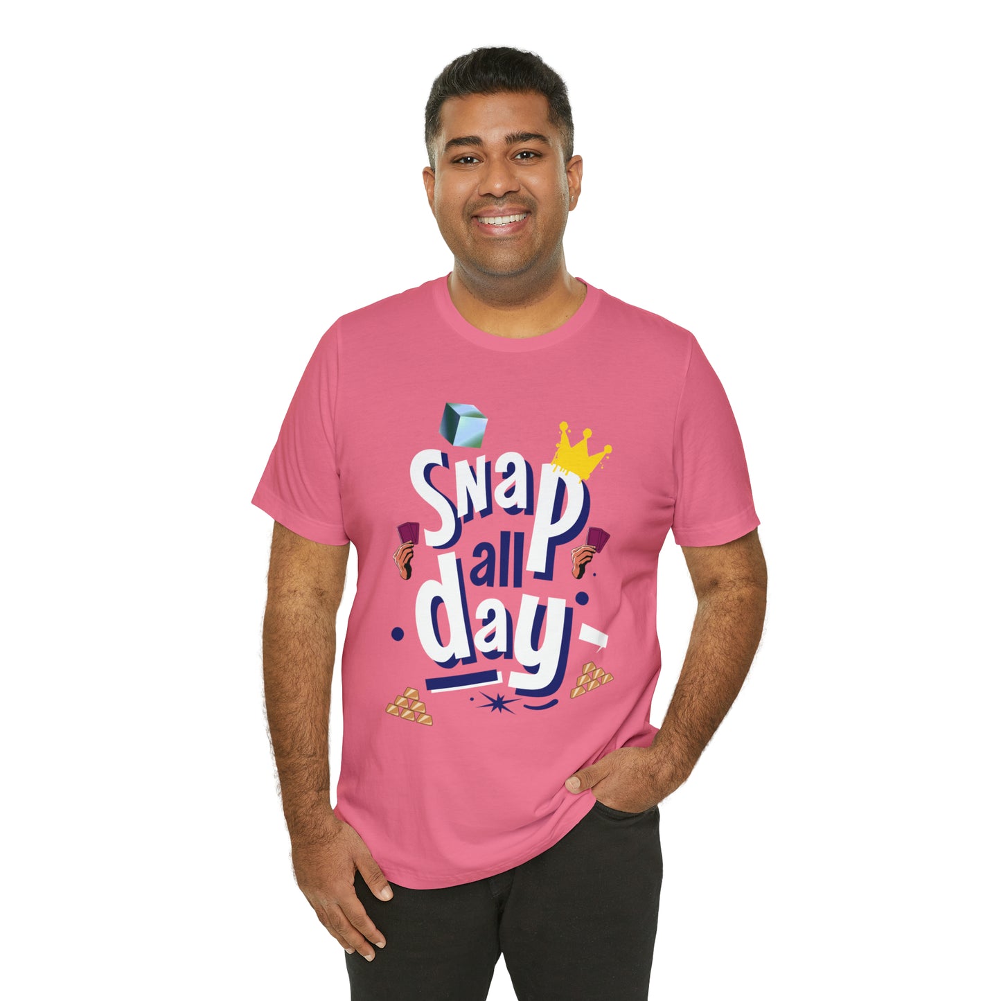 "Snap All Day" Short Sleeve Tee