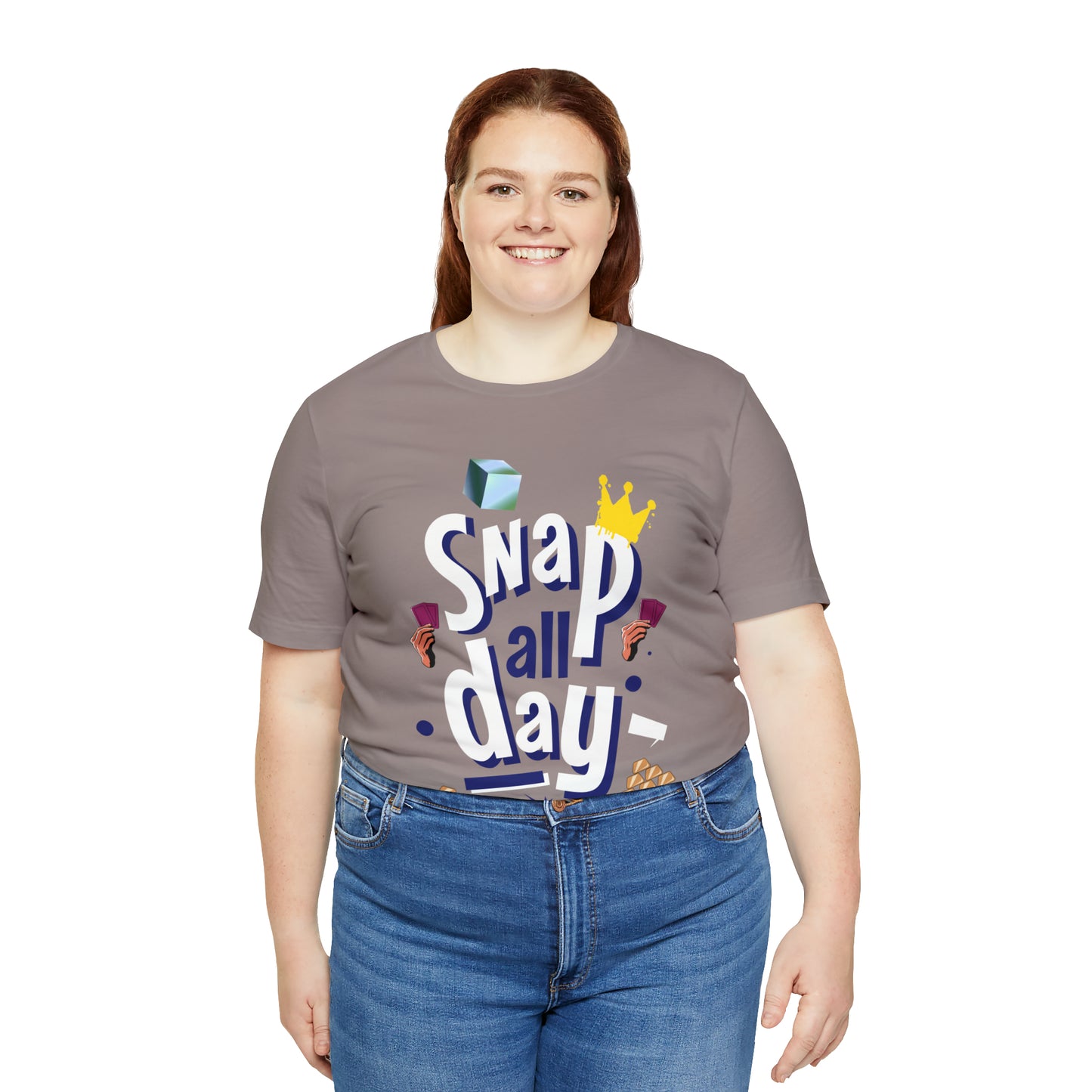 "Snap All Day" Short Sleeve Tee