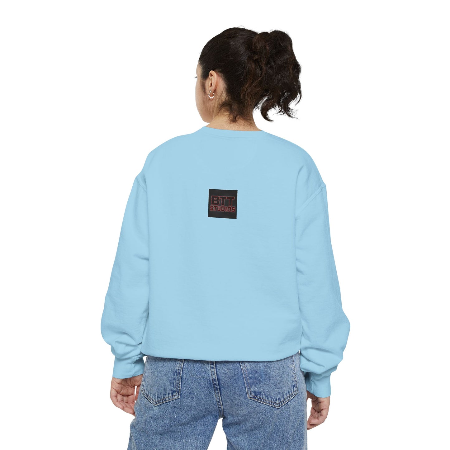 Chic Unisex Garment-Dyed Sweatshirt, Cozy Fall Fashion, Gift for Him/Her, Customizable Apparel, College Spirit Wear, Casual Streetwear