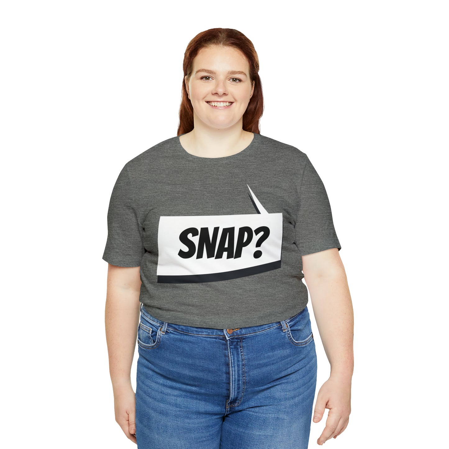 "snap?" Marvel Snap Unisex Jersey Short Sleeve Tee