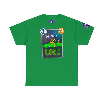 Snap kang x spooky dinosair "Yup, he's a Loki" Variant Marvel Snap Unisex Heavy Cotton Tee