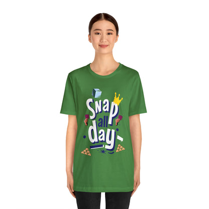 "Snap All Day" Short Sleeve Tee