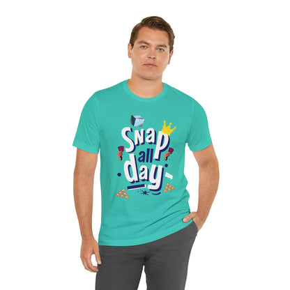 "Snap All Day" Short Sleeve Tee