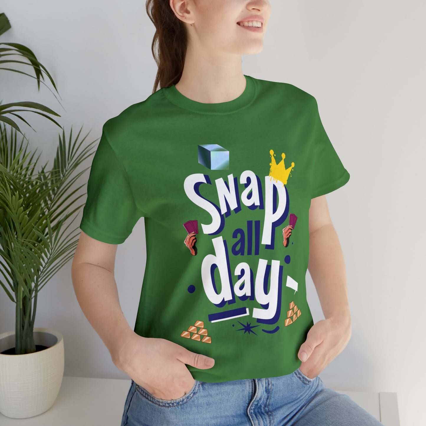 "Snap All Day" Short Sleeve Tee