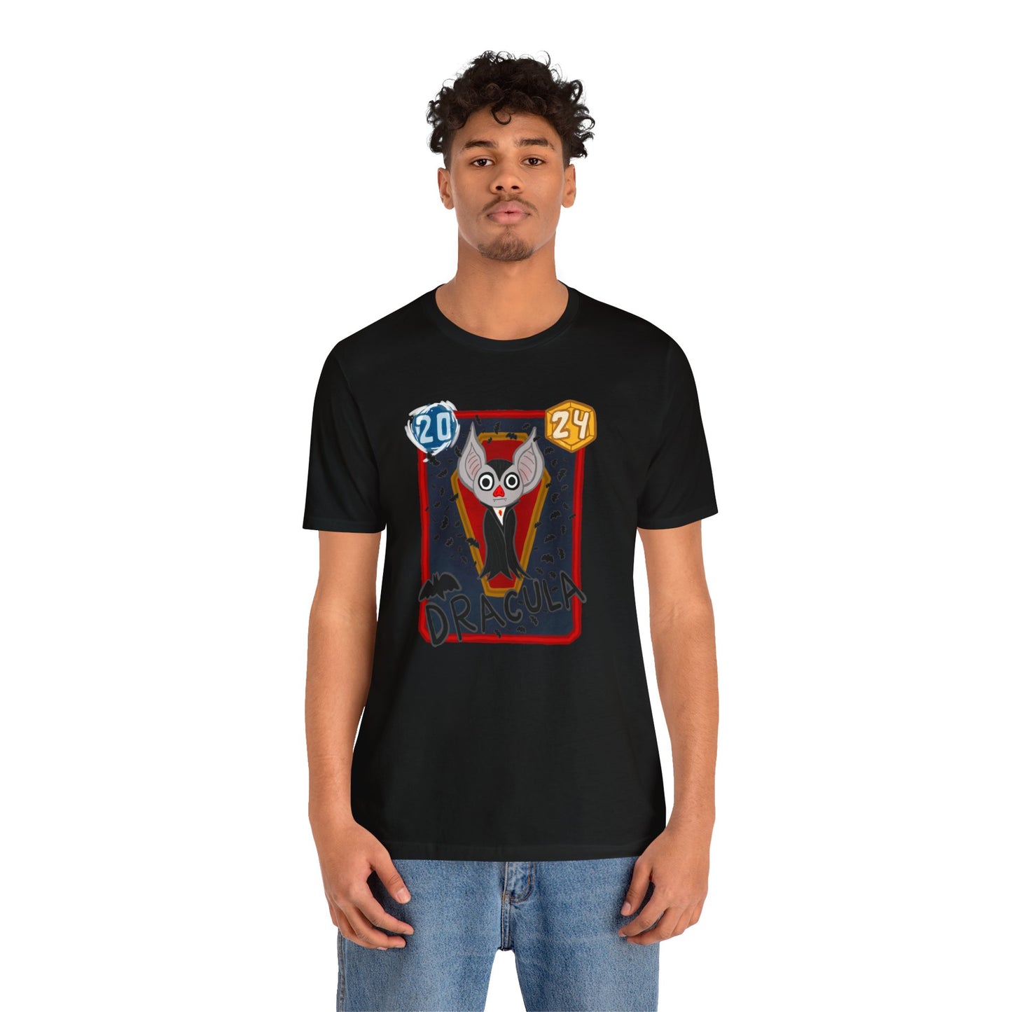 Snap Kang x Spooky Dino Marvel Snap inspired Dracula Card - Unisex Jersey Short Sleeve Tee