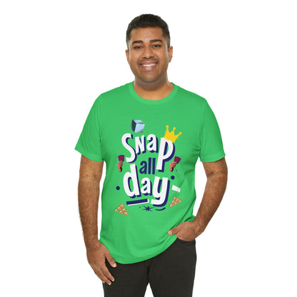 "Snap All Day" Short Sleeve Tee