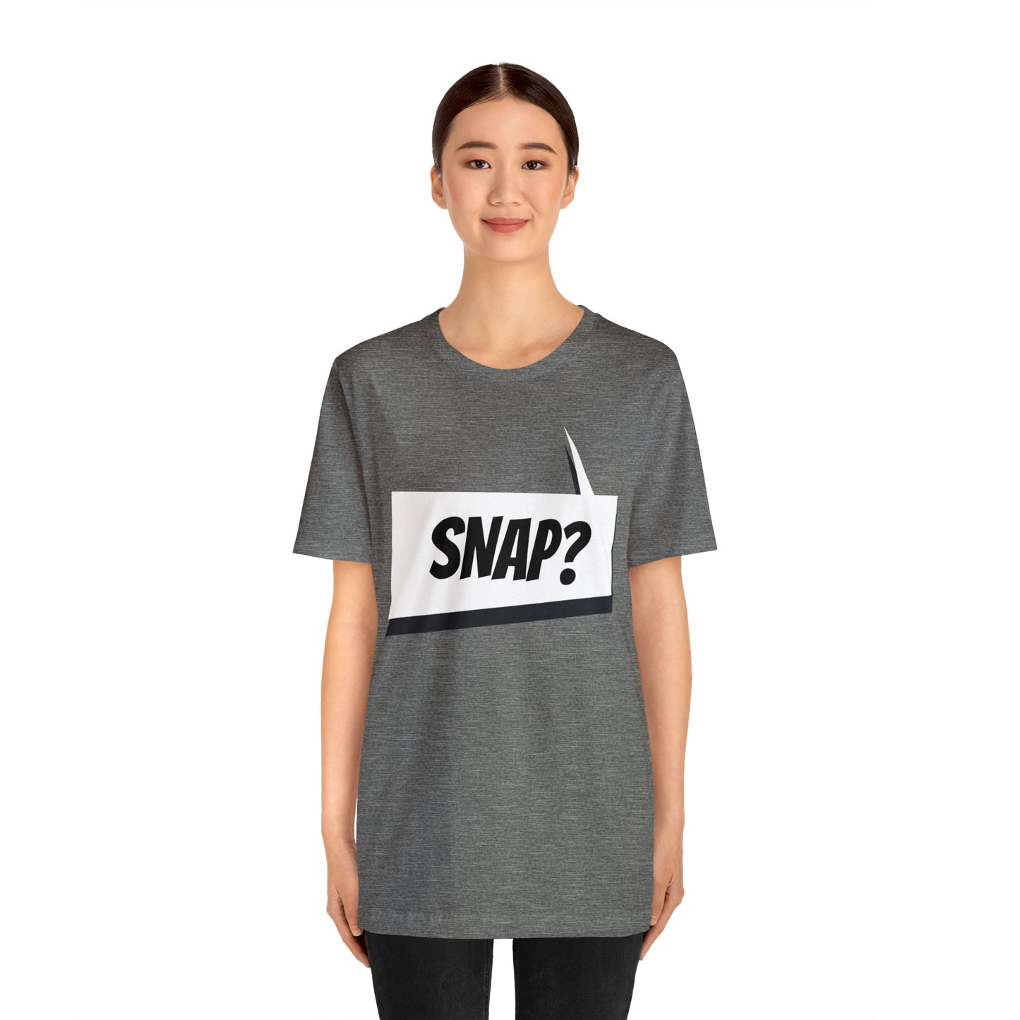 "snap?" Marvel Snap Unisex Jersey Short Sleeve Tee