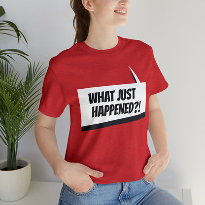 "what just happened?" Marvel Snap Unisex Jersey Short Sleeve Tee