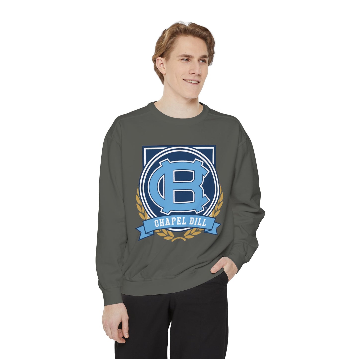 Chic Unisex Garment-Dyed Sweatshirt, Cozy Fall Fashion, Gift for Him/Her, Customizable Apparel, College Spirit Wear, Casual Streetwear