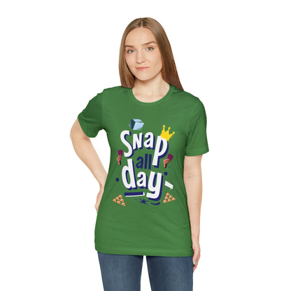 "Snap All Day" Short Sleeve Tee