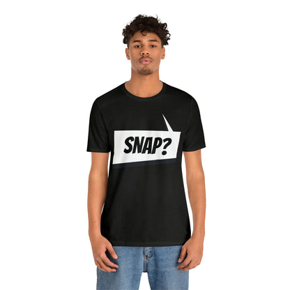 "snap?" Marvel Snap Unisex Jersey Short Sleeve Tee