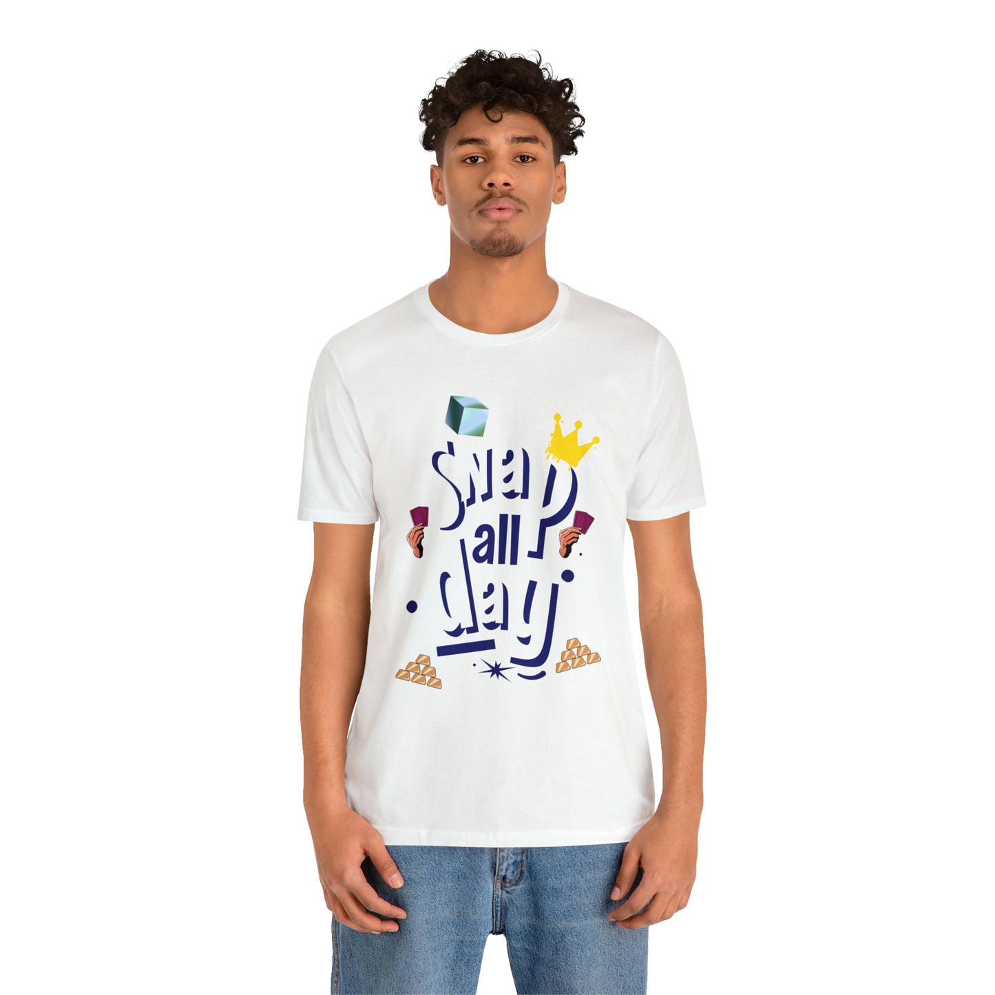 "Snap All Day" Short Sleeve Tee