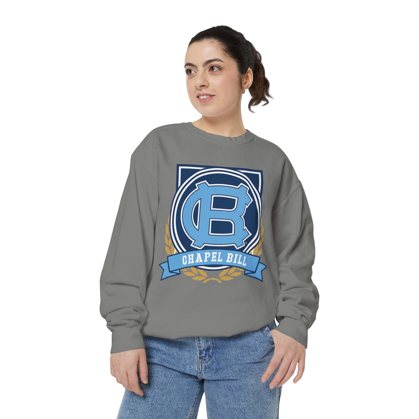 Chic Unisex Garment-Dyed Sweatshirt, Cozy Fall Fashion, Gift for Him/Her, Customizable Apparel, College Spirit Wear, Casual Streetwear