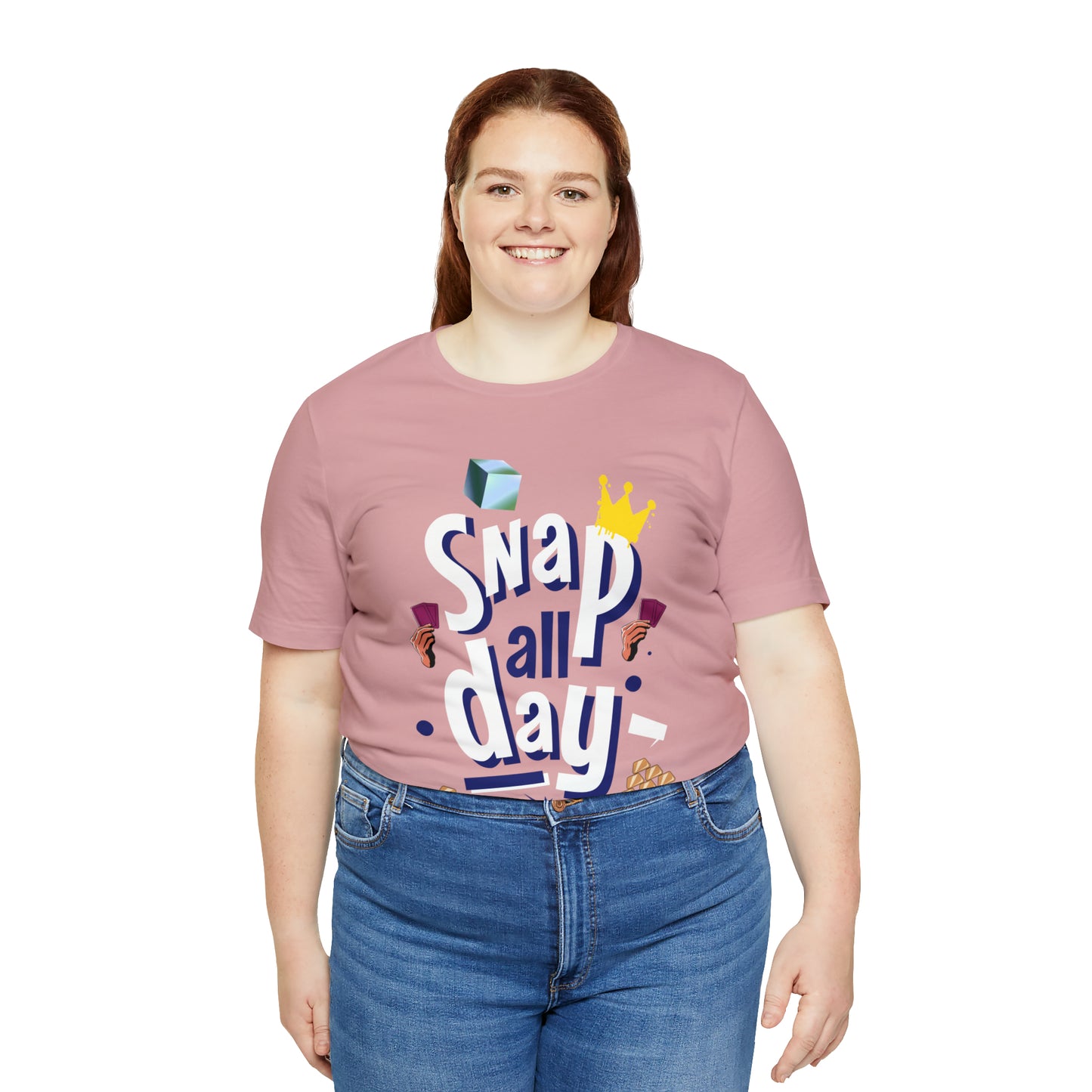 "Snap All Day" Short Sleeve Tee